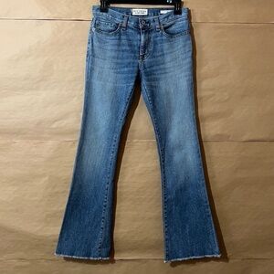 Nili Lotan | Vianca Jeans Flare Raw Hem Denim Flared Venice Wash Size 24